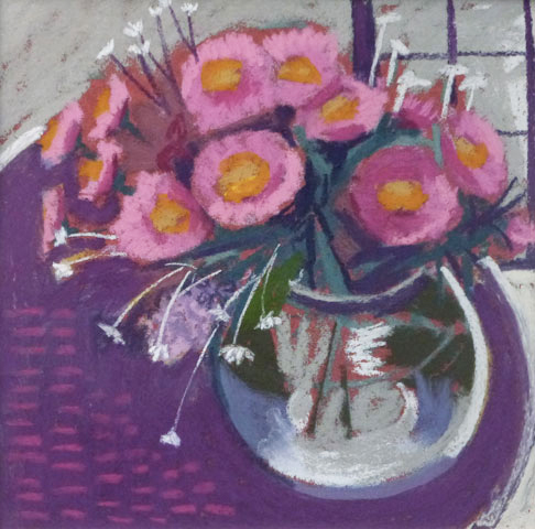 Sue Campion, Asters in the Glass Bowl