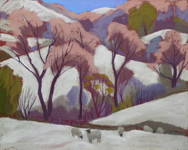 Sue Campion, Sheep in the Snow, Church Stretton